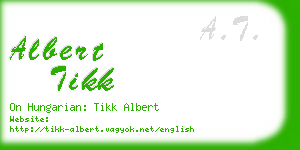 albert tikk business card